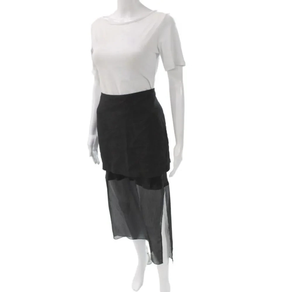 Helmut Lang Womens Black Maxi Skirt Size 8